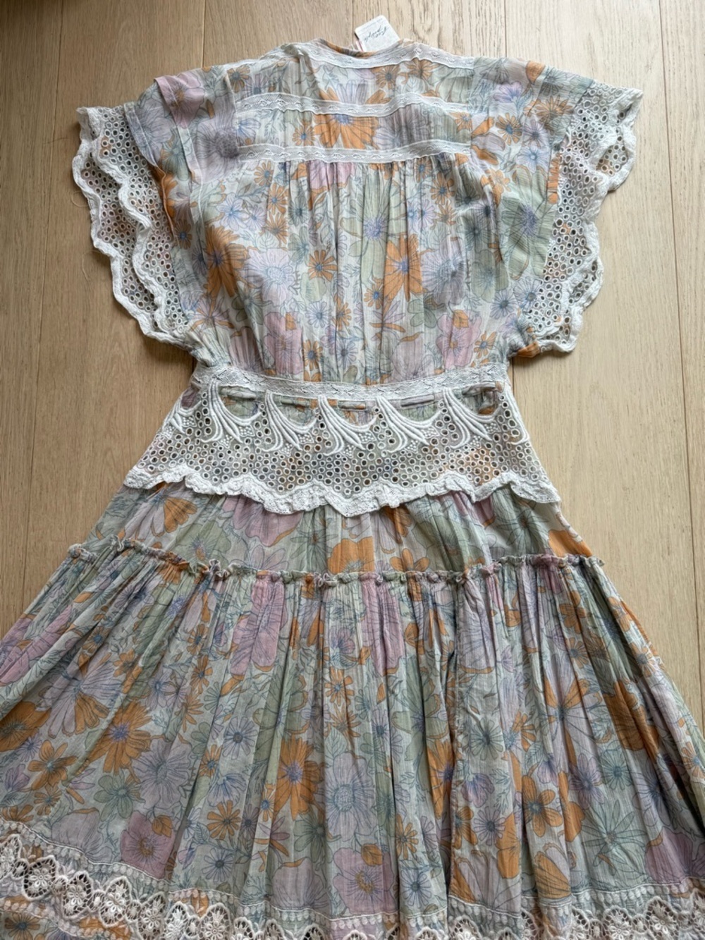 Free People Field of Dreams Maxi Top RARE Boho Lace Tunic Dress RARE - Picture 10 of 16